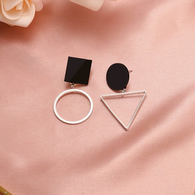 X & P New Fashion Ronde Dangle Drop Koreaanse Oorbellen Voor Vrouwen Geometrische Ronde Hart Gouden Oorbel Bruiloft 2020 Kolczyki sieraden